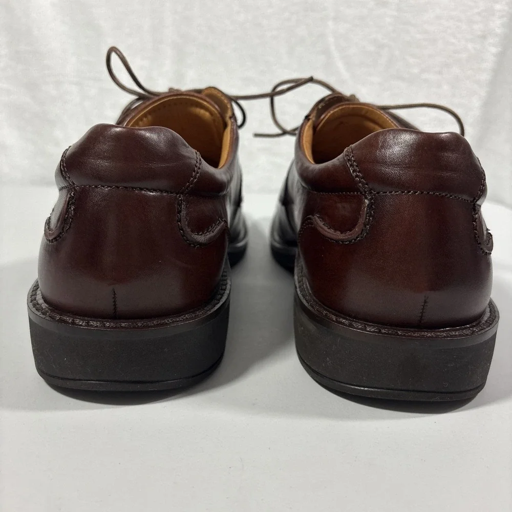 ECCO Men's Helsinki Brown Leather Bicycle Dress Oxfords 44 US 10D Dual Layer